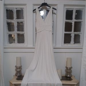 Iman White Maxi Dress Size Large